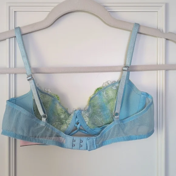 Victoria's Secret Citrus Embroidered Dream Angels Pushup Bra 34B - Picture 6 of 10